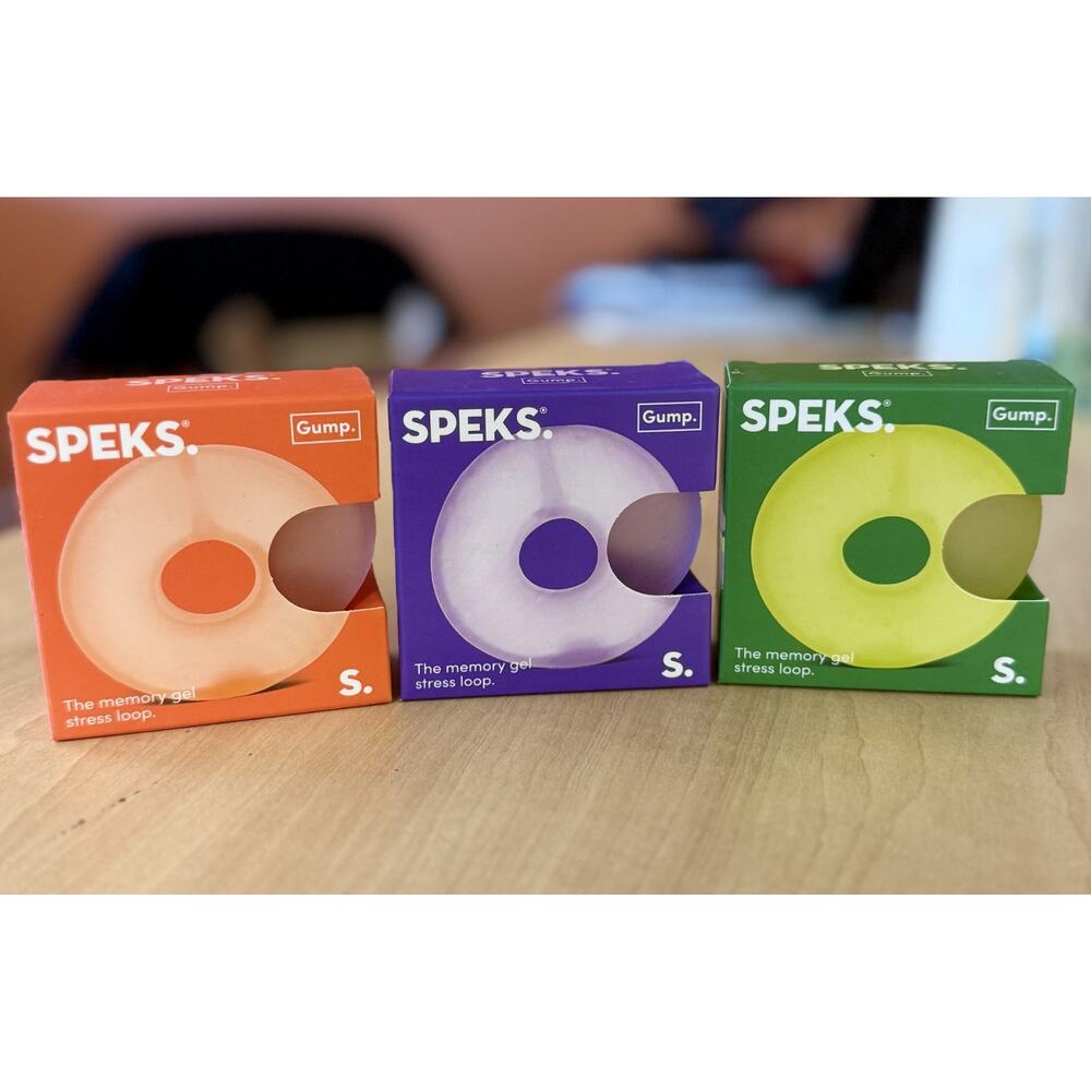 Speks Gump Loop Memory Gel Filled Squeeze Assorted Reef, Mist, Sea Glass, New